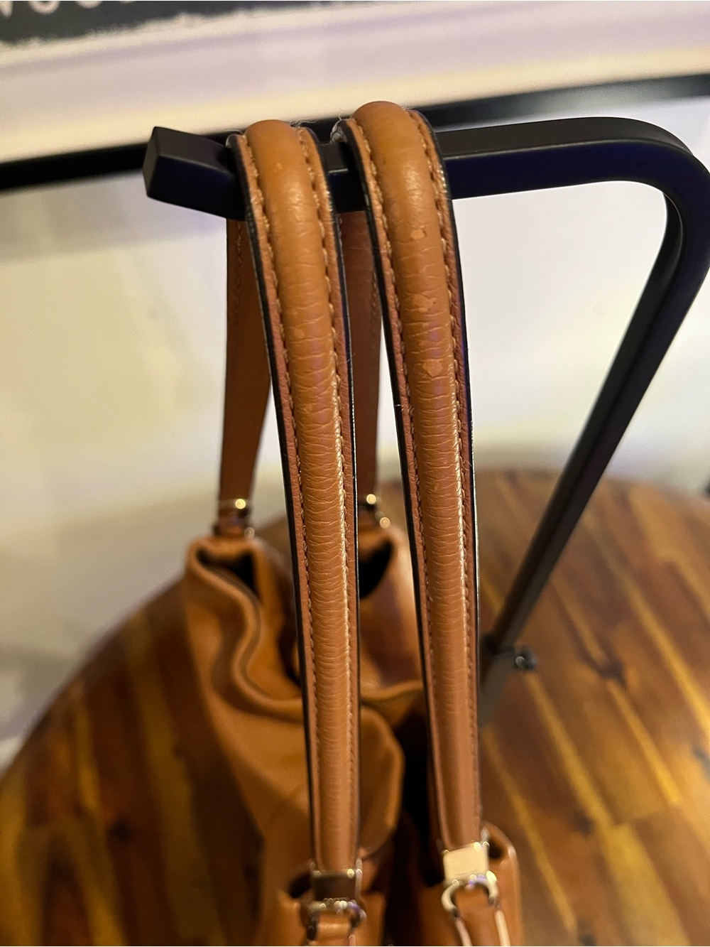 Coach Eddie Leather Hobo Bag in Cognac Brown - Picture 6 of 9